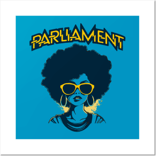 Vintage Parliament Funkadelic Afro Girl Throwback Funk Music Posters and Art